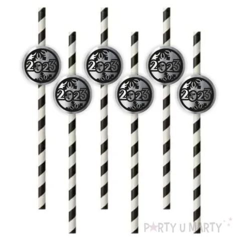 slomki nowy rok 2023 kolo srebrne 19 5 cm 6 szt