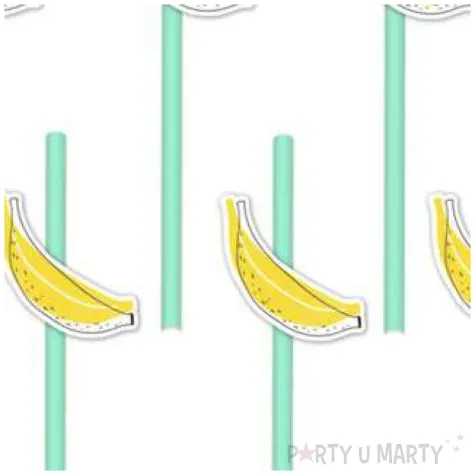 slomki papierowe bananowe zolte partypal 20 cm 8 szt