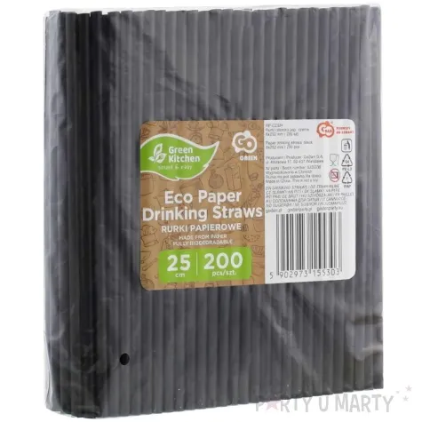 slomki papierowe bio czarny godan 25 2 cm 200 szt