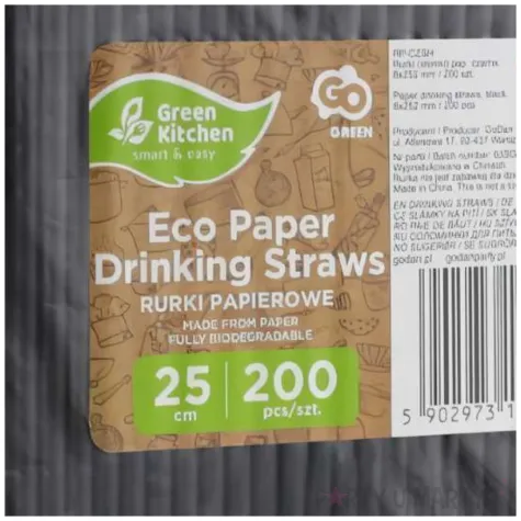 slomki papierowe bio czarny godan 25 2 cm 200 szt