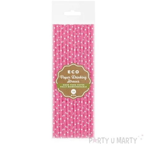 slomki papierowe bio grochy rozowy godan 19 7 cm 12 szt