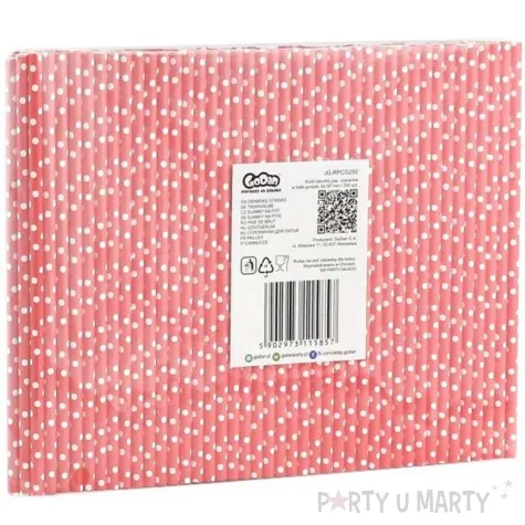 slomki papierowe bio grochy rozowy godan 19 7 cm 250 szt