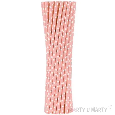 slomki papierowe bio grochy rozowy jasny godan 19 7 cm 250 szt