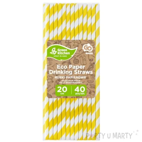 slomki papierowe bio paski zolty godan 19 7 cm 40 szt