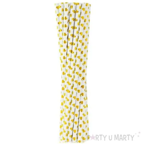 slomki papierowe bio serca zloty godan 19 7 cm 12 szt