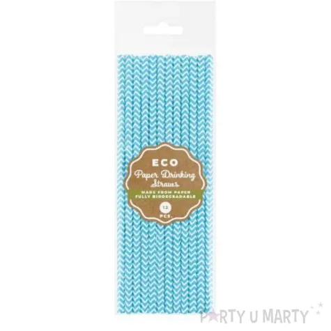 slomki papierowe bio szlaczki niebieski jasny godan 19 7 cm 12 szt