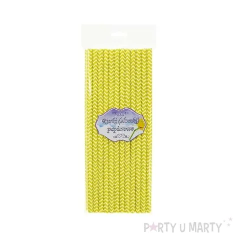 slomki papierowe bio szlaczki zolty godan 19 7 cm 24 szt