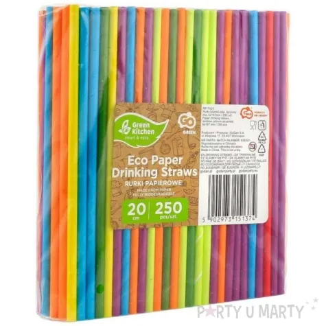 slomki papierowe bio teczowe mix godan 19 7 cm 250 szt