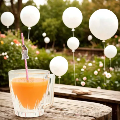 slomki papierowe dziewczynka w albie dekoracja na komunie swieta bialo niebieski 6 szt