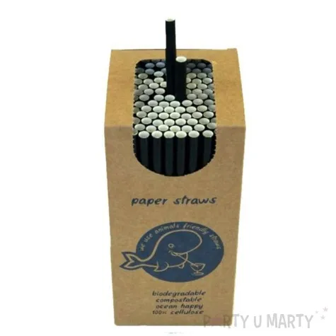 slomki papierowe ekologiczne czarne tamipol 20 5 cm 160 szt