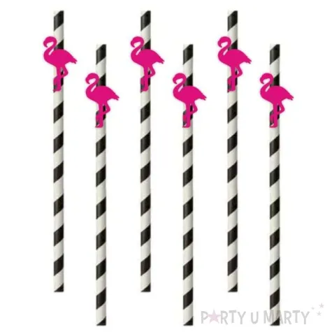 slomki papierowe flamingi fuksja 19 5cm 6 szt
