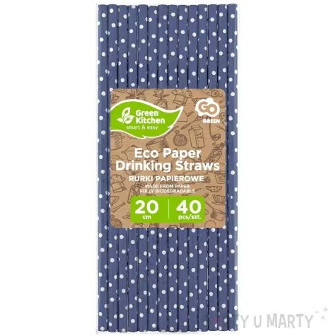 slomki papierowe groszki granatowy godan 19 7 cm 40 szt