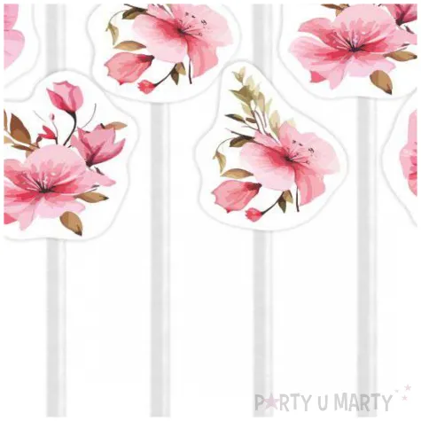 slomki papierowe jednorazowe kwiat jabloni dekoracja na baby shower dzien kobiet 19 5 cm 6 szt