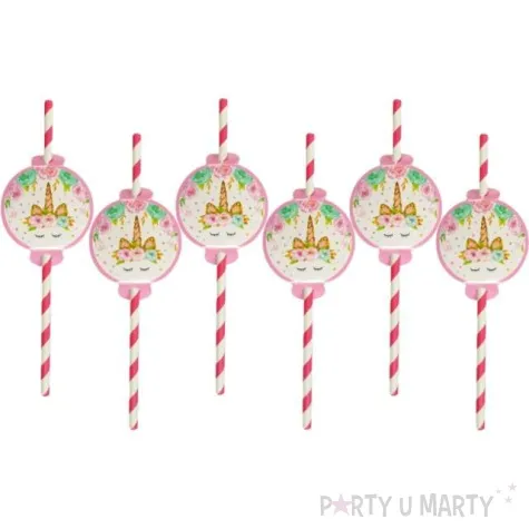 slomki papierowe jednorozec unicorn jix 19 5 cm 6 szt