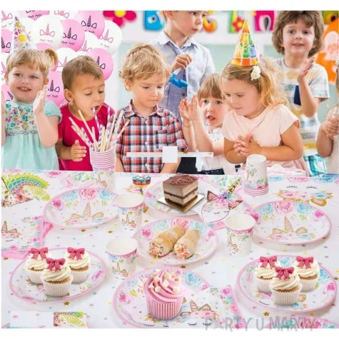 slomki papierowe jednorozec unicorn jix 19 5 cm 6 szt