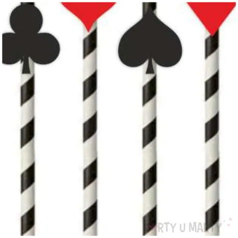 slomki papierowe kasyno zlota kostka bialo czarne 19 5cm 6 szt