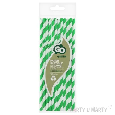 slomki papierowe lamane bio paski zielone godan 20 cm 12szt