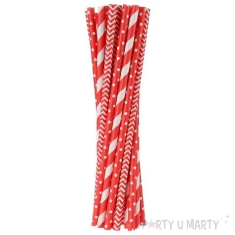 slomki papierowe mix czerwone 19 7 cm 24 szt