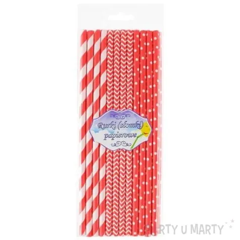 slomki papierowe mix czerwone 19 7 cm 24 szt