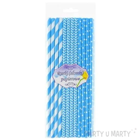 slomki papierowe mix niebieskie 19 7 cm 24 szt