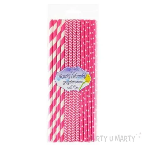 slomki papierowe mix rozowe ciemne 19 7 cm 24 szt