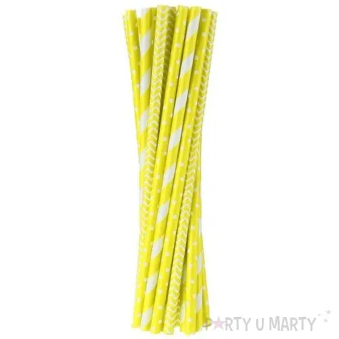 slomki papierowe mix zolte 19 7 cm 24 szt