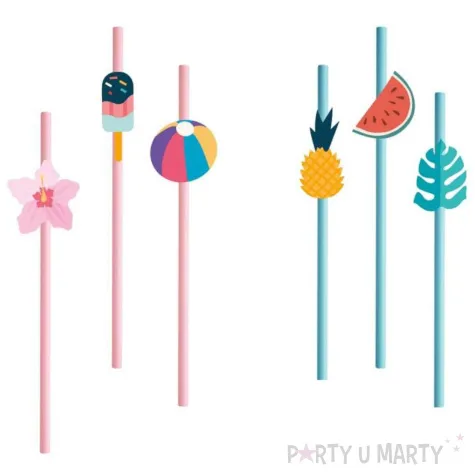 slomki papierowe summer lets party godan 6 szt