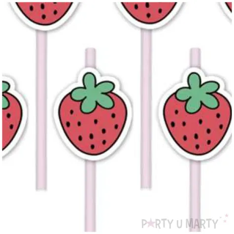 slomki papierowe truskawki summer party 20 cm partypal 8 szt