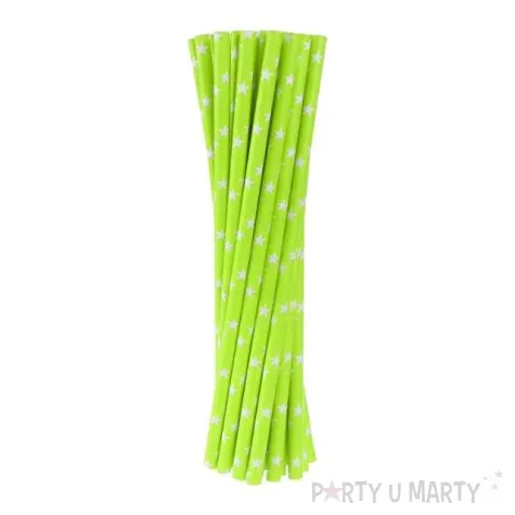 slomki papierowe w gwiazdki zielone 20 cm 24 szt