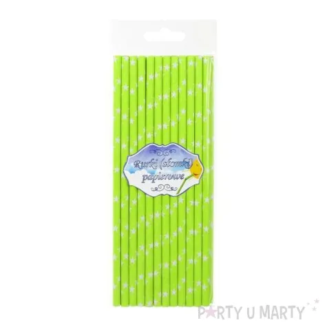 slomki papierowe w gwiazdki zielone 20 cm 24 szt
