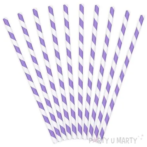 slomki papierowe w paski liliowe 19 5 cm 10 szt