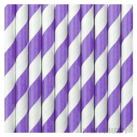 slomki papierowe w paski liliowe 19 5 cm 10 szt