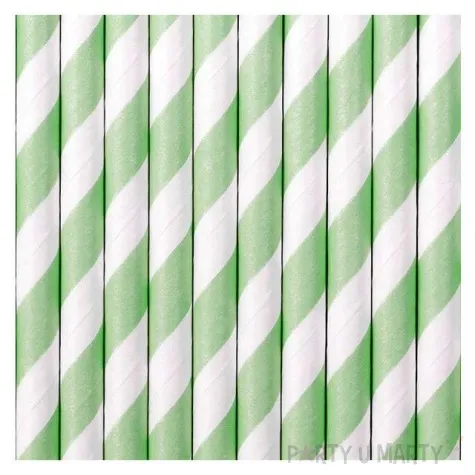 slomki papierowe w paski mietowe 19 5 cm 10 szt