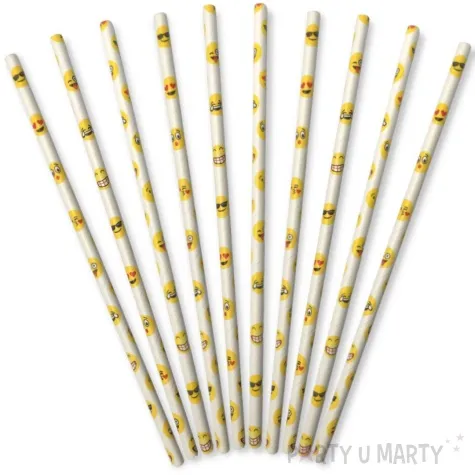 slomki papierowe wesole emoji bialy tamipol 20 5 cm 10 szt