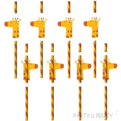 slomki papierowe wesole zoo zyrafy amscan 8 szt