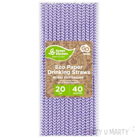 slomki papierowe zygzaki liliowy godan 19 7 cm 40 szt