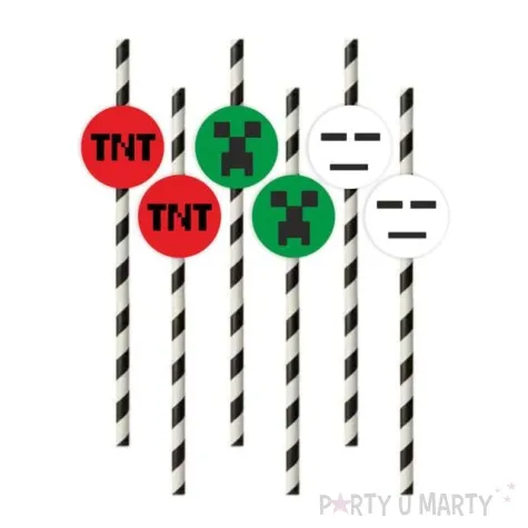 slomki piksele czerwono biale mix 19 5 cm 6 szt