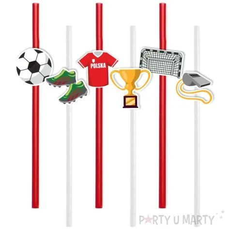 slomki pilka nozna polska bialo czerwone 19 5 cm 6 szt