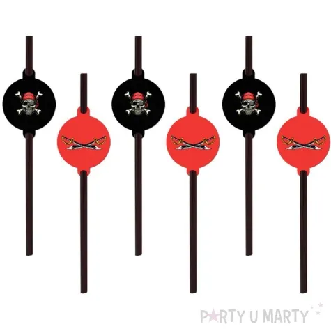 slomki pirat czarny congee 20 cm 6 szt