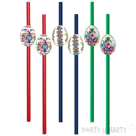 slomki pisanki kolorowe kwiatki mix 19 5 cm 6 szt