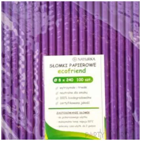 slomki proste eko fioletowe kemis 24 cm 100 szt