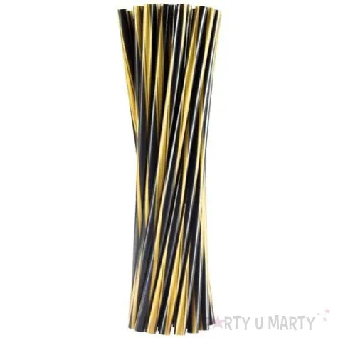 slomki proste grube 24 cm czarne zlote twister 500 szt