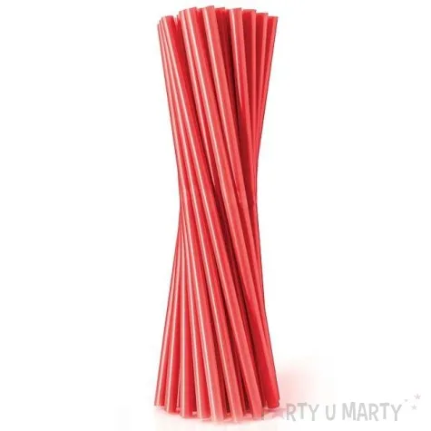 slomki proste grube 24 cm czerwone 8 mm 20 szt