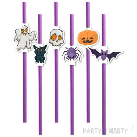 slomki straszne halloween fioletowy 19 5 cm 6 szt