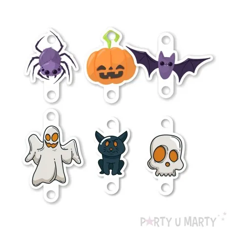 slomki straszne halloween fioletowy 19 5 cm 6 szt