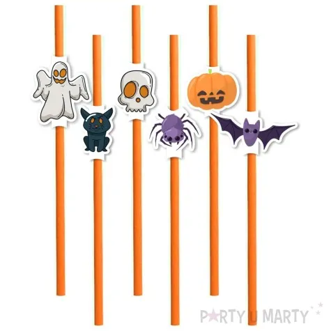 slomki straszne halloween pomaranczowy 19 5 cm 6 szt