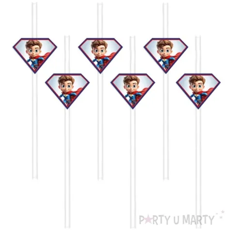 slomki super chlopak bohater biale 19 5 cm 6 szt