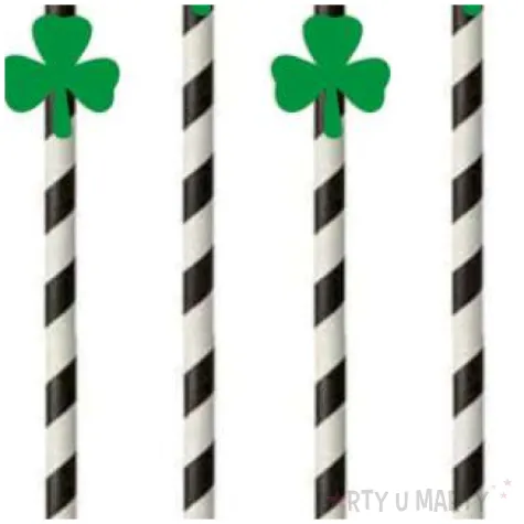 slomki sw patryk koniczynka pelna zielone w paski 19 5 cm 6 szt