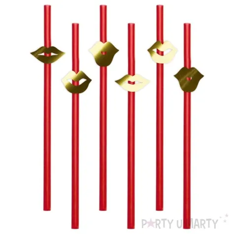 slomki usta mix zlote 19 5 cm czerwone 6 szt