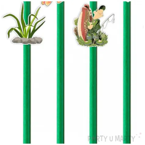 slomki wedkarz i zlota rybka zielony 19 5 cm 6 szt